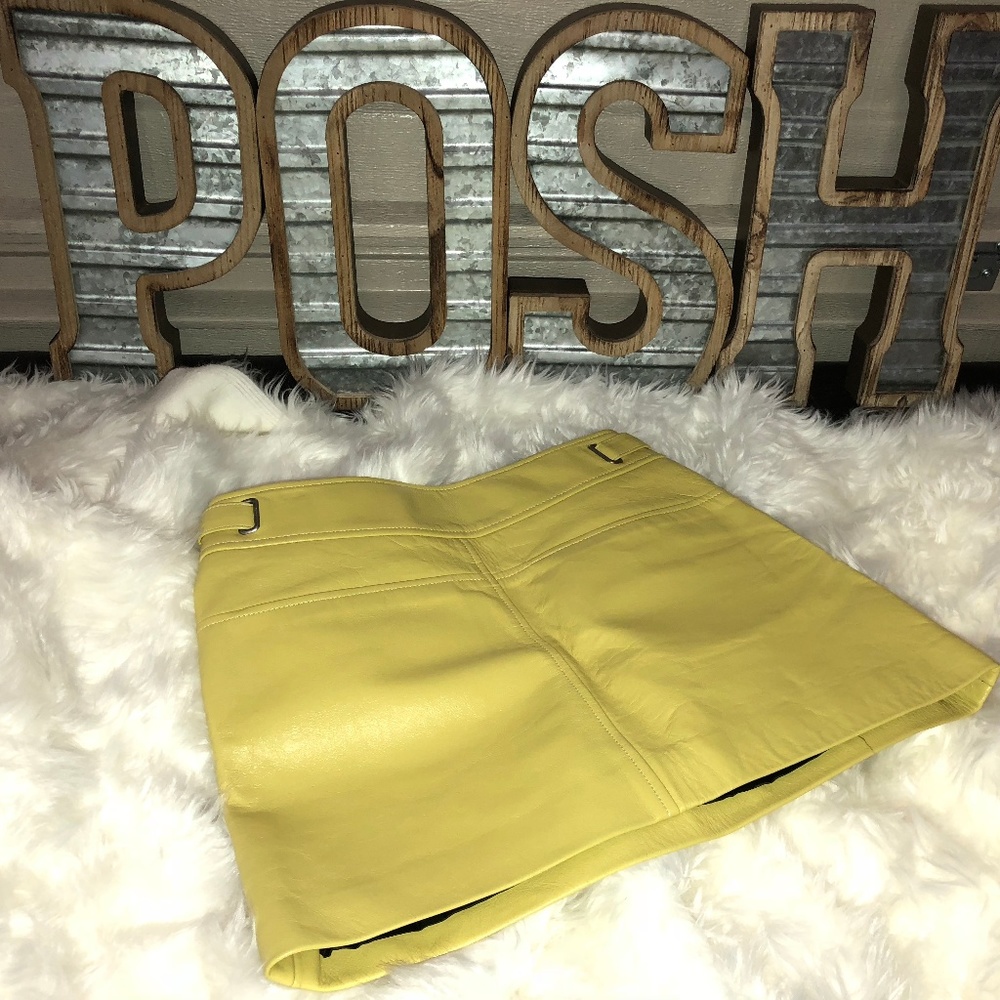 COACH RUNWAY Moto Leather Skirt - Super Cut